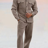 Men's Casual Two Piece Set | Relaxed, Shirt & Joggers