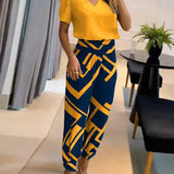 Women’s Two Piece Set | V-Neck, High-Waisted