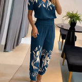 Women’s Two Piece Set | V-Neck, High-Waisted