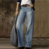Women's Summer Jeans | Light Wash, Wide Leg