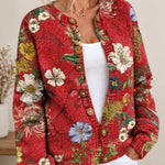 Tessa — Vintage Floral Knit Cardigan