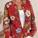 Tessa — Vintage Floral Knit Cardigan