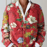 Tessa — Vintage Floral Knit Cardigan
