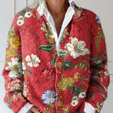 Tessa — Vintage Floral Knit Cardigan