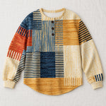 Thea colorful patchwork sweater