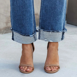 Women's Fall Jeans | Cuffed Hem, High Waisted