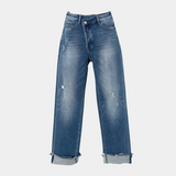 Women's Fall Jeans | Cuffed Hem, High Waisted