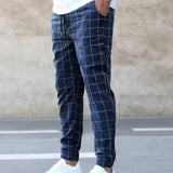 Men's Casual Joggers | Checkered, Tapered Fit