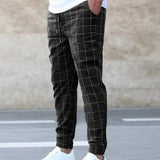 Men's Casual Joggers | Checkered, Tapered Fit