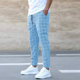 Men's Casual Joggers | Checkered, Tapered Fit