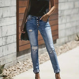 Women's Summer Jeans | Distressed, Cuffed Skinny