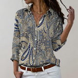 Women’s Vintage Summer Shirt | Long Sleeve, Paisley