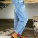 Women's Summer Jeans | Distressed, Button Fly