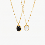 Véronique – Double Gold Necklace Featuring Black Accents