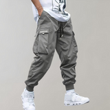Men's Streetwear Cargo Joggers | Drawstring, Cuffed Ankles