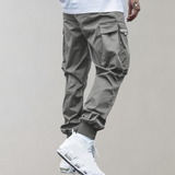 Men's Streetwear Cargo Joggers | Drawstring, Cuffed Ankles