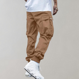 Men's Streetwear Cargo Joggers | Drawstring, Cuffed Ankles