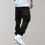 Men's Streetwear Cargo Joggers | Drawstring, Cuffed Ankles