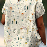 Women’s Summer Blouse | Floral, Short Sleeve