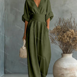 Elira Essential V-Neck Jumpsuit